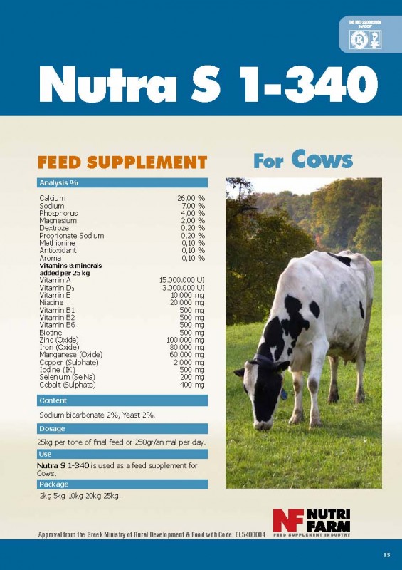 Nutra S 1-340 for Cows